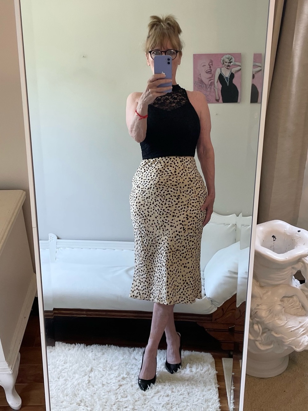 CUPCAKES CASHMERE LEOPARD CHEETAH PRINT SKIRT LINED SIDE ZIPPER